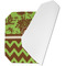 Green & Brown Toile & Chevron Octagon Placemat - Single front (folded)