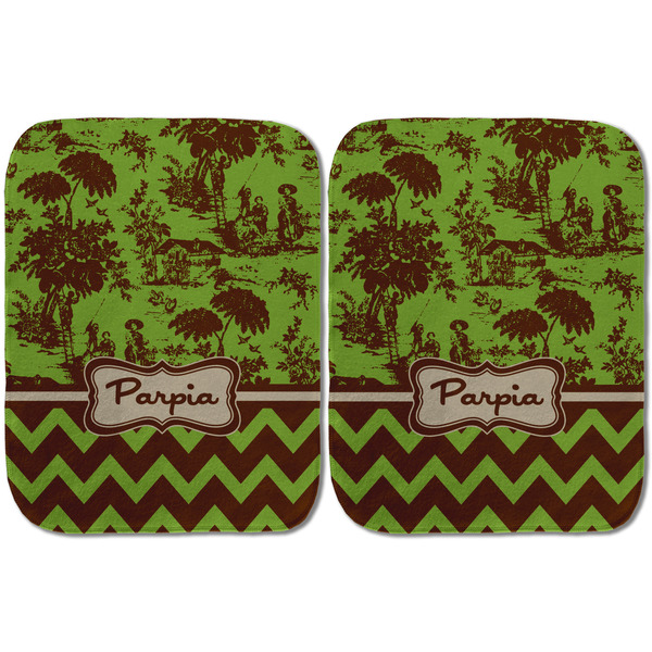 Green & Brown Toile & Chevron Old Burps - Approval