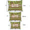 Green & Brown Toile & Chevron Outdoor Dog Beds - SIZE CHART