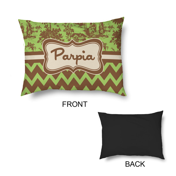 Green & Brown Toile & Chevron Outdoor Dog Beds - Small - APPROVAL