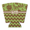Green & Brown Toile & Chevron Party Cup Sleeve - with Bottom (Personalized)