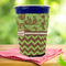 Green & Brown Toile & Chevron Party Cup Sleeves - with bottom - Lifestyle