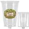 Green & Brown Toile & Chevron Party Cups - 16oz - Approval