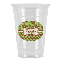 Green & Brown Toile & Chevron Party Cups - 16oz (Personalized)