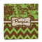 Green & Brown Toile & Chevron Party Favor Gift Bag - Gloss - Front