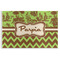 Green & Brown Toile & Chevron Disposable Paper Placemats (Personalized)
