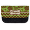 Green & Brown Toile & Chevron Pencil Case - Front