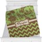 Green & Brown Toile & Chevron Minky Blanket - 40"x30" - Single Sided (Personalized)