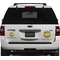 Green & Brown Toile & Chevron Personalized Car Magnets on Ford Explorer