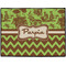 Green & Brown Toile & Chevron Personalized Door Mat - 24x18 (APPROVAL)