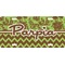 Green & Brown Toile & Chevron Personalized Novelty License Plate
