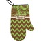 Green & Brown Toile & Chevron Personalized Oven Mitts