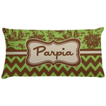 Green & Brown Toile & Chevron Pillow Case (Personalized)