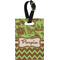 Green & Brown Toile & Chevron Personalized Rectangular Luggage Tag