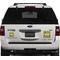 Green & Brown Toile & Chevron Personalized Square Car Magnets on Ford Explorer