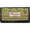 Green & Brown Toile & Chevron Canvas Checkbook Cover (Personalized)