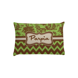 Green & Brown Toile & Chevron Pillow Case - Toddler (Personalized)