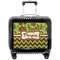 Green & Brown Toile & Chevron Pilot Bag Luggage with Wheels
