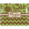 Green & Brown Toile & Chevron Placemat with Props
