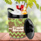 Green & Brown Toile & Chevron Plastic Ice Bucket - LIFESTYLE