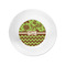 Green & Brown Toile & Chevron Plastic Party Appetizer & Dessert Plates - Approval
