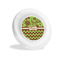 Green & Brown Toile & Chevron Plastic Party Appetizer & Dessert Plates - 6" (Personalized)