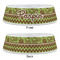 Green & Brown Toile & Chevron Plastic Pet Bowls - Large - APPROVAL