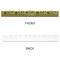 Green & Brown Toile & Chevron Plastic Ruler - 12" - APPROVAL