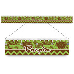 Green & Brown Toile & Chevron Plastic Ruler - 12" (Personalized)