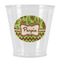 Green & Brown Toile & Chevron Plastic Shot Glass (Personalized)