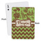 Green & Brown Toile & Chevron Playing Cards - Approval