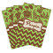 Green & Brown Toile & Chevron Playing Cards - Hand Back View