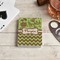 Green & Brown Toile & Chevron Playing Cards - In Context