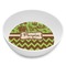 Green & Brown Toile & Chevron Melamine Bowl - Side and center