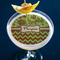 Green & Brown Toile & Chevron Printed Drink Topper - Large - In Context