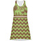 Green & Brown Toile & Chevron Racerback Dress - Small