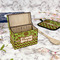 Green & Brown Toile & Chevron Recipe Box - Full Color - In Context
