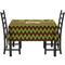Green & Brown Toile & Chevron Rectangular Tablecloths - Side View