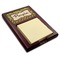 Green & Brown Toile & Chevron Red Mahogany Sticky Note Holder - Angle