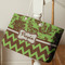 Green & Brown Toile & Chevron Large Rope Tote - Life Style
