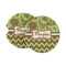 Green & Brown Toile & Chevron Sandstone Car Coasters - PARENT MAIN (Set of 2)