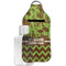 Green & Brown Toile & Chevron Hand Sanitizer & Keychain Holder - Large (Personalized)