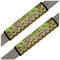 Green & Brown Toile & Chevron Seat Belt Covers (Set of 2)