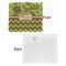 Green & Brown Toile & Chevron Security Blanket - Front & White Back View