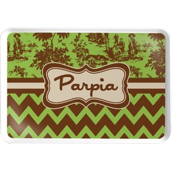Green & Brown Toile & Chevron Serving Tray (Personalized)