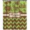 Green & Brown Toile & Chevron Extra Long Shower Curtain - 70"x84" (Personalized)