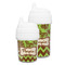 Green & Brown Toile & Chevron Sippy Cups