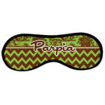 Green & Brown Toile & Chevron Sleeping Eye Masks - Large (Personalized)