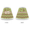 Green & Brown Toile & Chevron Small Chandelier Lamp - Approval
