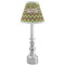 Green & Brown Toile & Chevron Small Chandelier Lamp - LIFESTYLE (on candle stick)